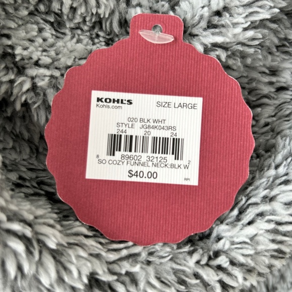 SO Cozy Gray Funnel Neck Plush Fleece Cowl Neck Pullover Top - Picture 15 of 16